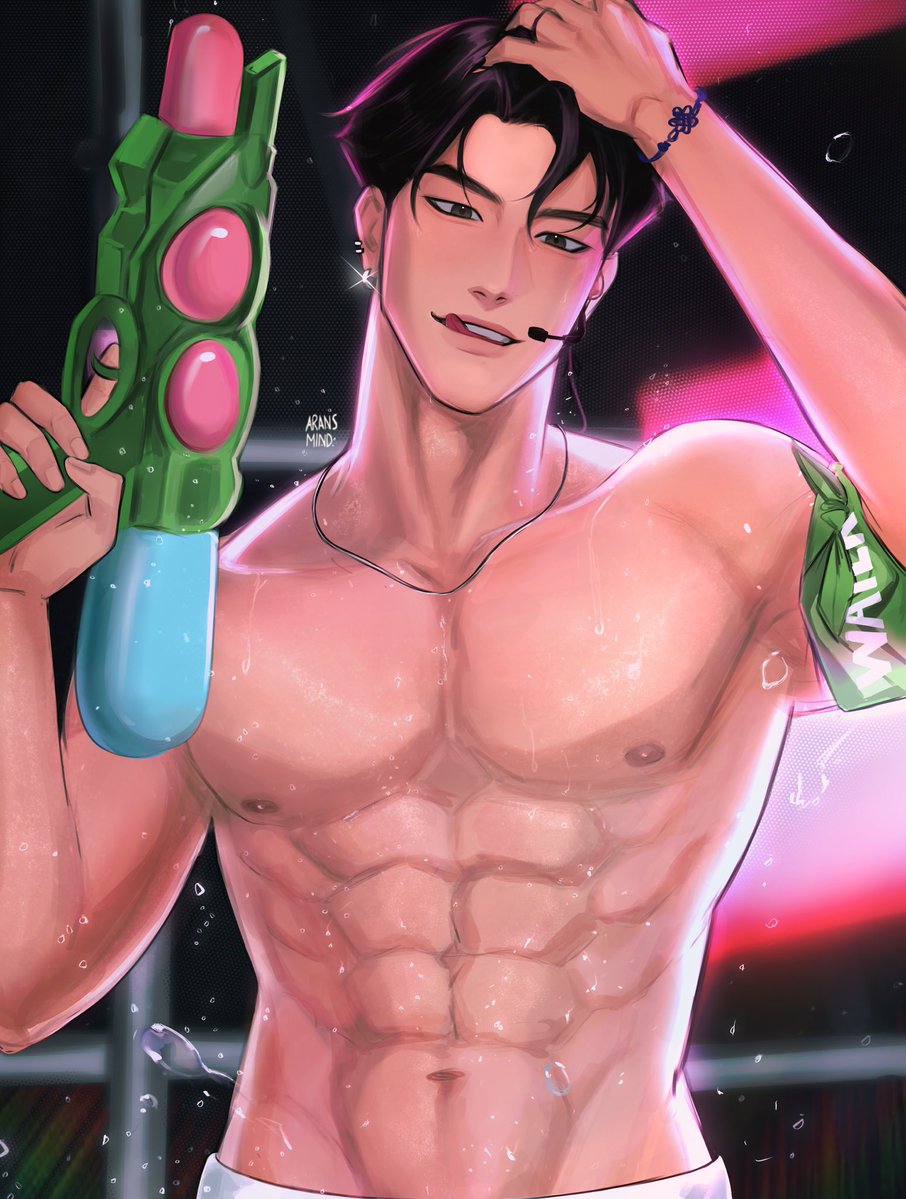 aransmind's tweet image. jinu at waterbomb ☀️🌈
#KPOPDEMONHUNTERS #jinu