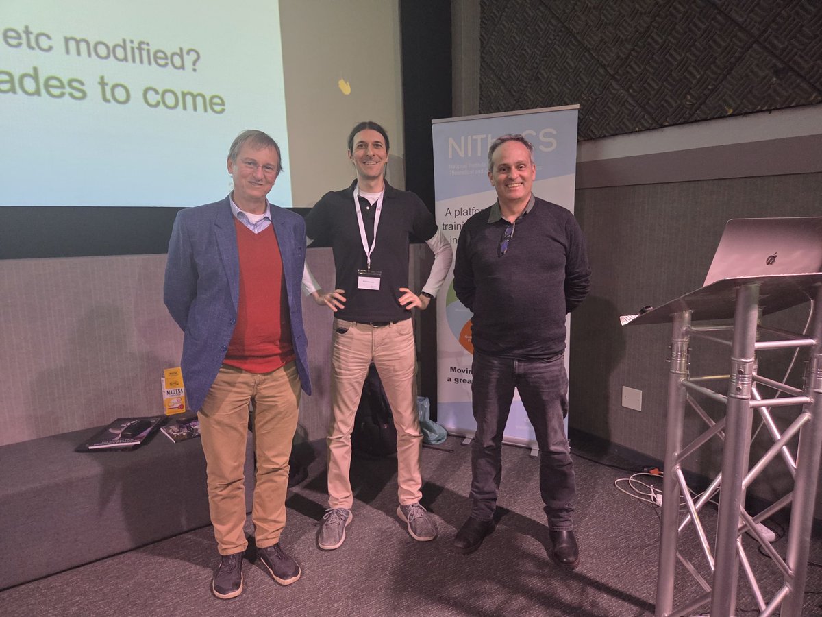 NITheCS's tweet image. Thank you to Prof Will Horowitz (UCT) and Prof Kevin Goldstein (WITS) for your fascinating insights during today’s NITheCS Public Talk ‘Celebrating a Centenary of the Schrödinger Equation and Quantum Theory’. ! #NITheCS #QuantumTheory #Schrödinger100