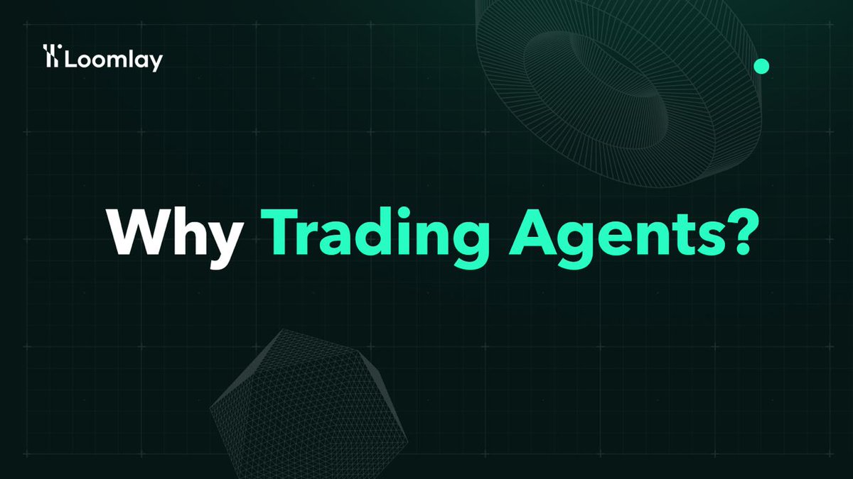 loomlayai's tweet image. Why Trading Agents
Crypto trading is not just difficult — it’s unforgiving.
Markets move 24/7. Opportunities come and go in seconds. One mistake can undo everything. And most people are left to handle it all manually, with tools that weren’t built for this pace.
The result?…