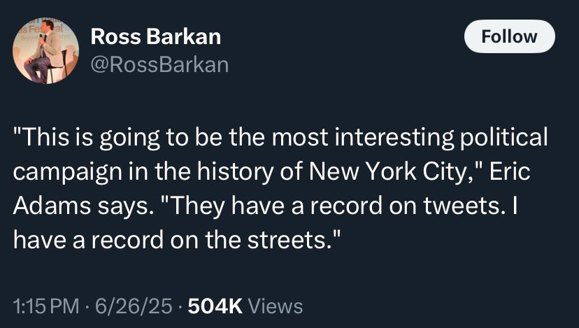 akarl_smith's tweet image. Which mayoral candidate dropped the hardest line of this race