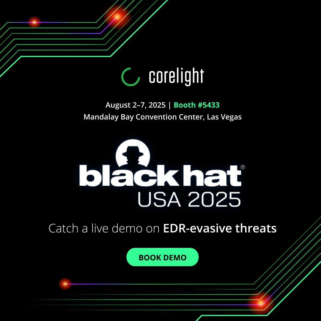 Corelight (@corelight_inc) on Twitter photo EDR is designed for the endpoint—but attackers don’t always stay there.
We’re showcasing how attackers use sophisticated tactics to evade the endpoint, and how Open NDR surfaces their activity in real-time.
Join us at 📍 Booth #5433 at Black Hat USA 2025 for a live demo of EDR is designed for the endpoint—but attackers don’t always stay there.
We’re showcasing how attackers use sophisticated tactics to evade the endpoint, and how Open NDR surfaces their activity in real-time.
Join us at 📍 Booth #5433 at Black Hat USA 2025 for a live demo of
