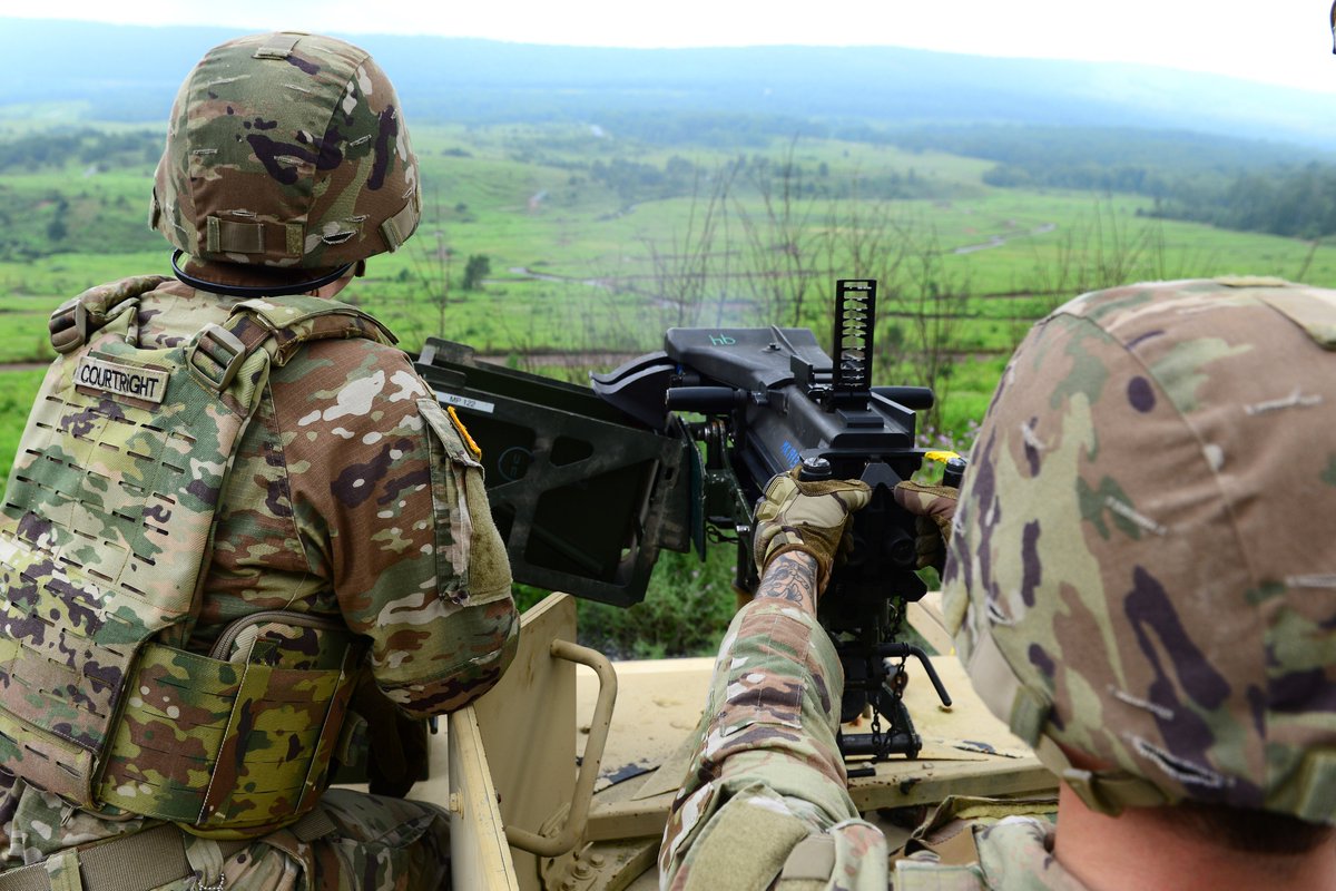 PANationalGuard's tweet image. Soldiers from the 28th Military Police Co., 165th Military Police Battalion, 55th Maneuver Enhancement Brigade fire a Mark 19 grenade launcher during training July 16 at Fort Indiantown Gap, Pennsylvania.
📷: Master Sgt. Whitney Hughes