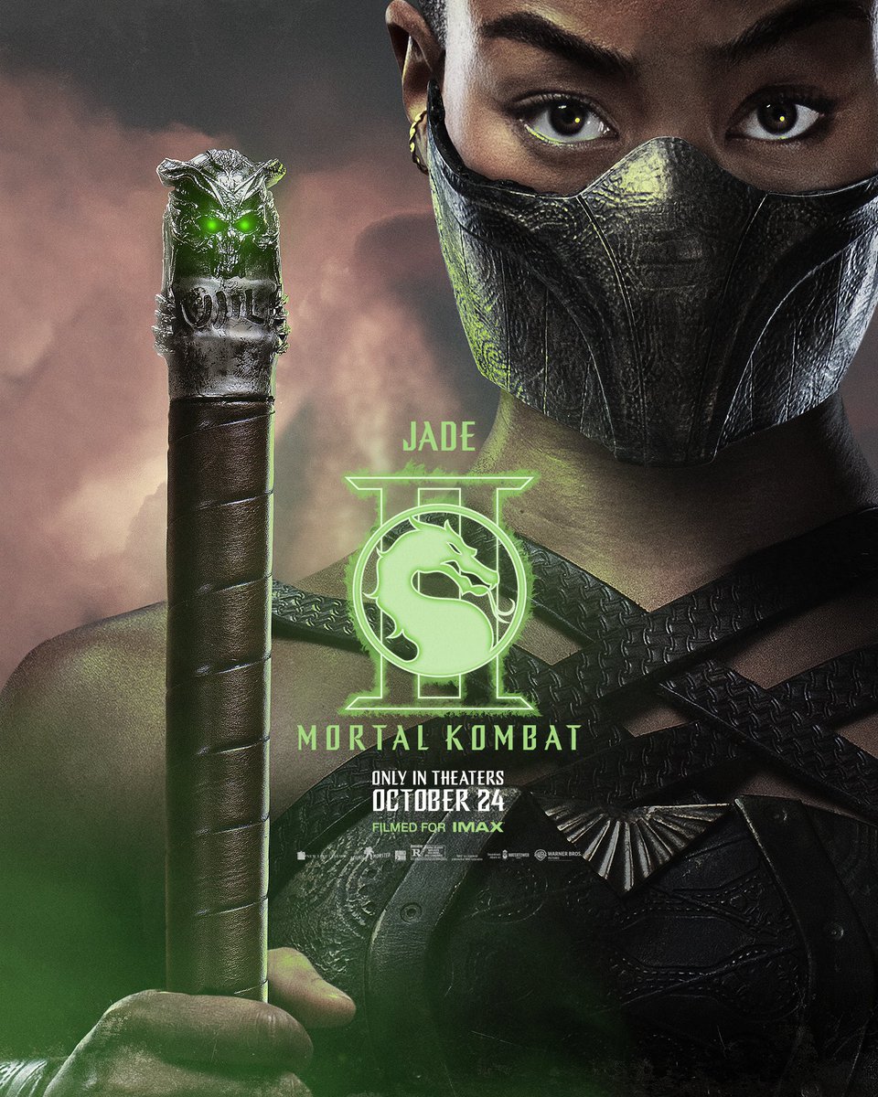 mkbrupdates's tweet photo. Pôster oficial de Jade, para o filme Mortal Kombat II #MortalKombatMovie https://t.co/O1o8vhvQIH