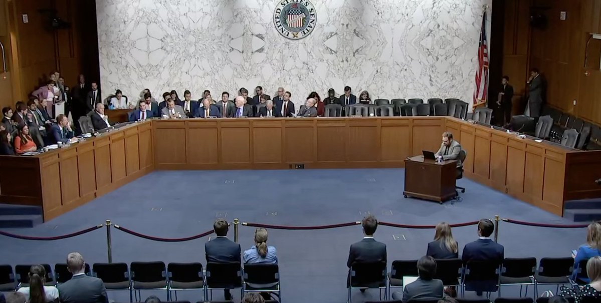 SenPeterWelch's tweet image. Senator Grassley violated the rules and refused to allow Senators to speak against Emil Bove's lifetime judicial appointment.
So I and every Democrat on the Judiciary Committee walked out of the hearing.