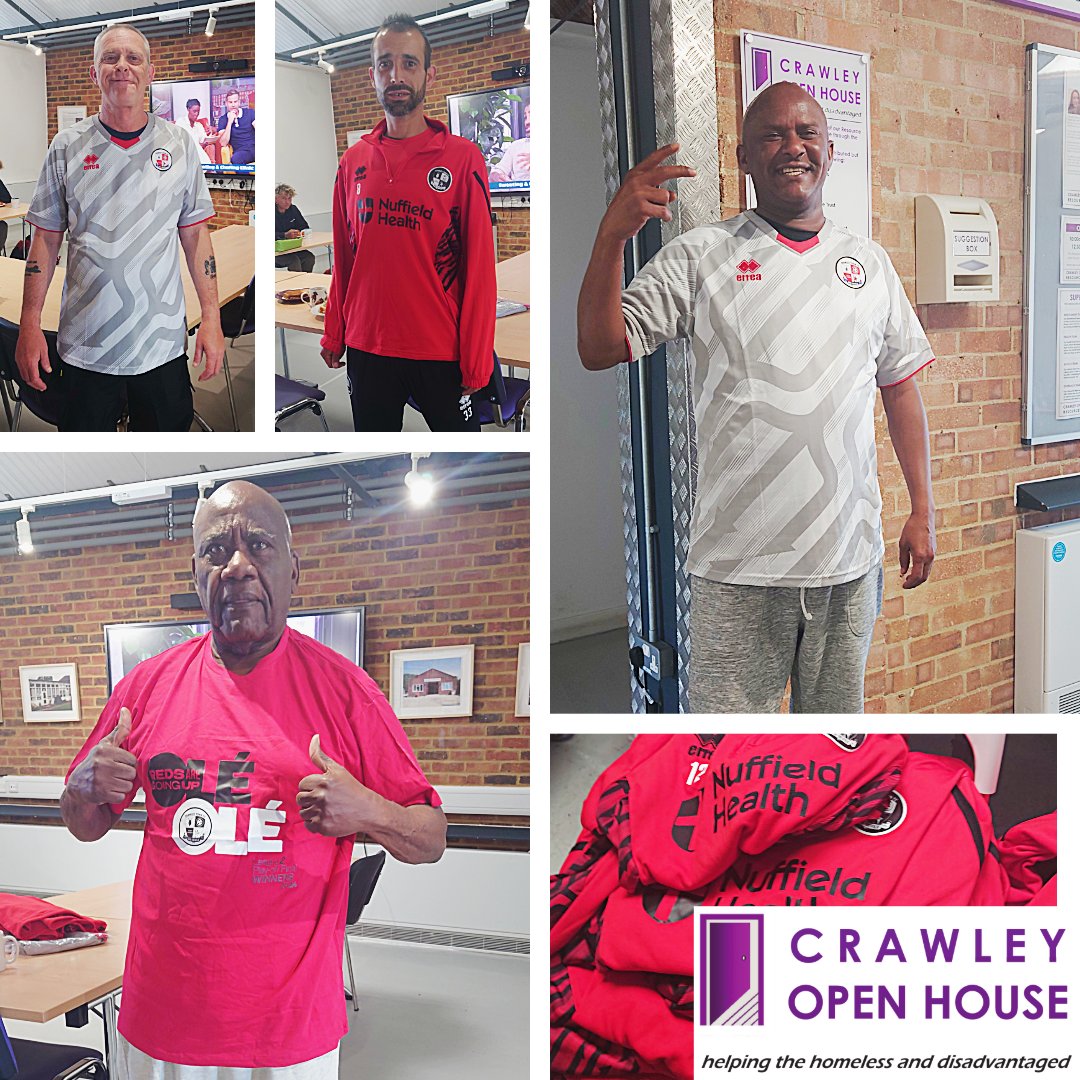 Crawley Open House (@crawleyopenhse) on Twitter photo Big thanks to <a href="/crawleytown/">Crawley Town FC</a> FC for donating surplus merch and replica kit to our residents and service users last week. They were so grateful! We really appreciate your ongoing support and wish you every success this season! ❤️⚽️ #CommunitySupport #HomelessAwareness Big thanks to <a href="/crawleytown/">Crawley Town FC</a> FC for donating surplus merch and replica kit to our residents and service users last week. They were so grateful! We really appreciate your ongoing support and wish you every success this season! ❤️⚽️ #CommunitySupport #HomelessAwareness