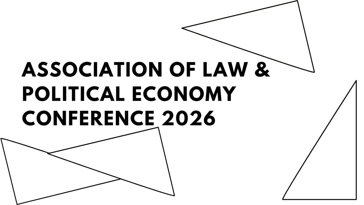 Have you heard the good news? 

A forthcoming conference will launch The Association of Law and Political Economy: a membership organization with a regular annual conference, elected leadership, and an architecture for open participation and collaboration (link in next tweet).