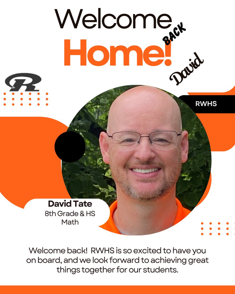 Welcome back!  RWHS is thrilled to have you on board, and we look forward to accomplishing amazing things together for our students.
#rwhs #RamBash #math