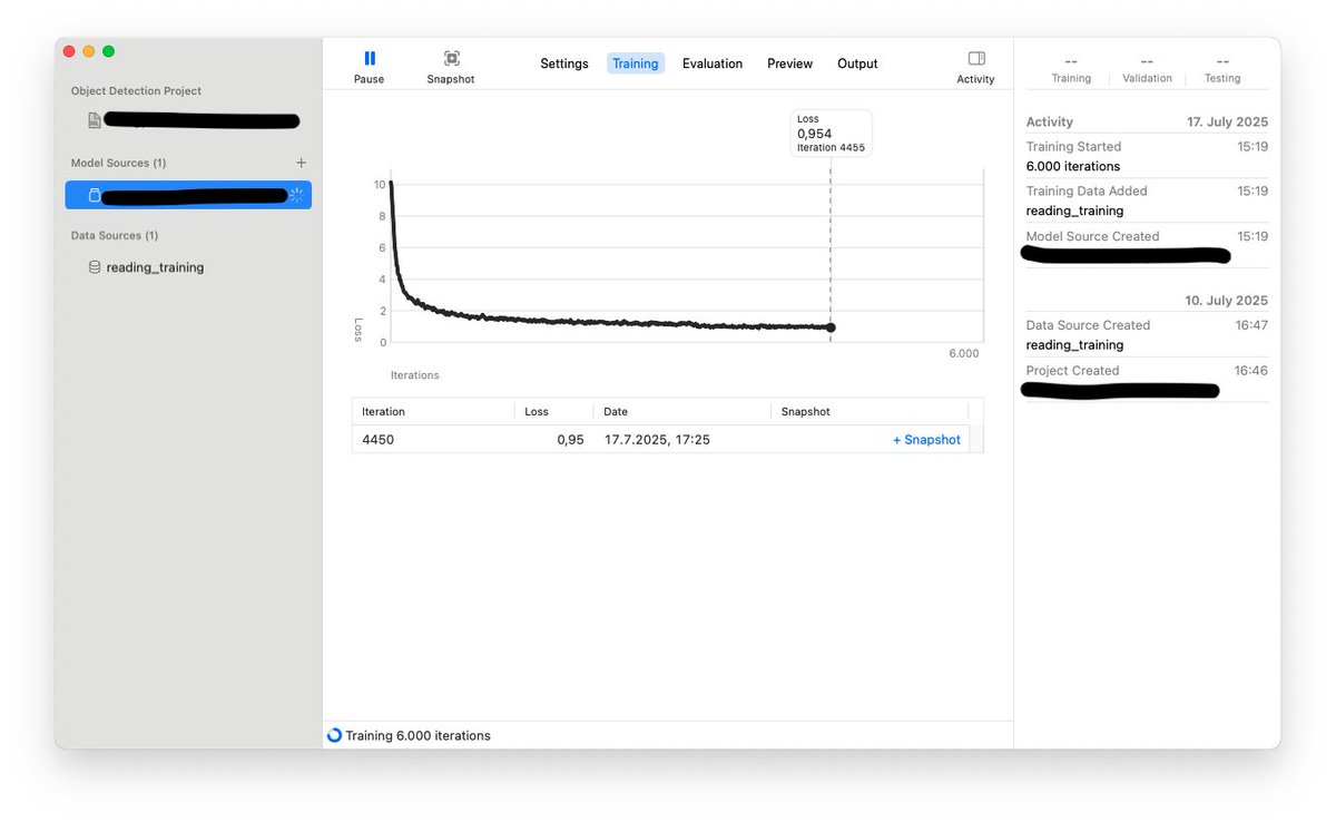 derjanni's tweet image. My #CoreML #CreateML training running for 2 hours straight already on the M1 Pro. What's a faster workflow that is equally comfortable?