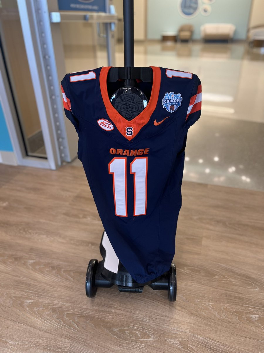 AflacKickoff's tweet image. Yesterday, @CuseFootball got to virtually visit with patients at @ATLPedsHemOnc. Thanks for hangin’ out with us, guys! 

#AflacKickoff
