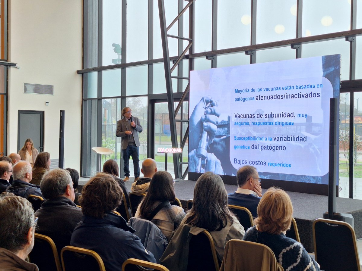 labplusuy's tweet image. 🗣️ Agustín Correa, fundador y CEO de Scaffold Biotech, fue uno de los expositores en la edición especial de Conexionar – Innovagro, organizado por @ANIIuy, @INIA_UY y el @MGAPUruguay.

Habló sobre los avances de su startup en el desarrollo de una vacuna contra la garrapata 💉