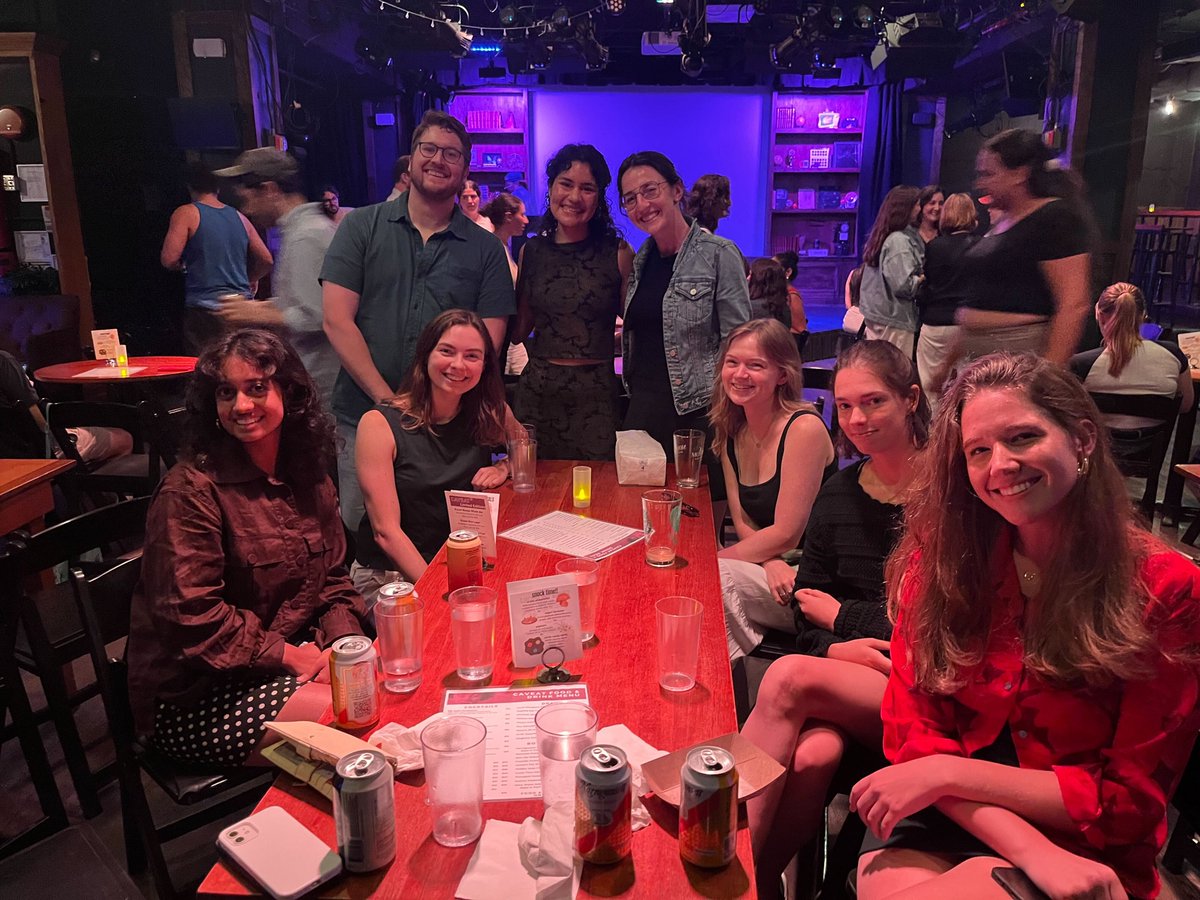 WestWingWriters's tweet photo. It was SpeakEasy, it was National Hot Dog Day, it was an evening for the ages! 🌭

Thank you to host extraordinaire Sarah Gruen, to our incredible performers (including WWWer Chris Fox!), and to everyone who joined us at @caveatnyc last night! See you on October 14th 😁 https://t.co/8vLcjeJNin