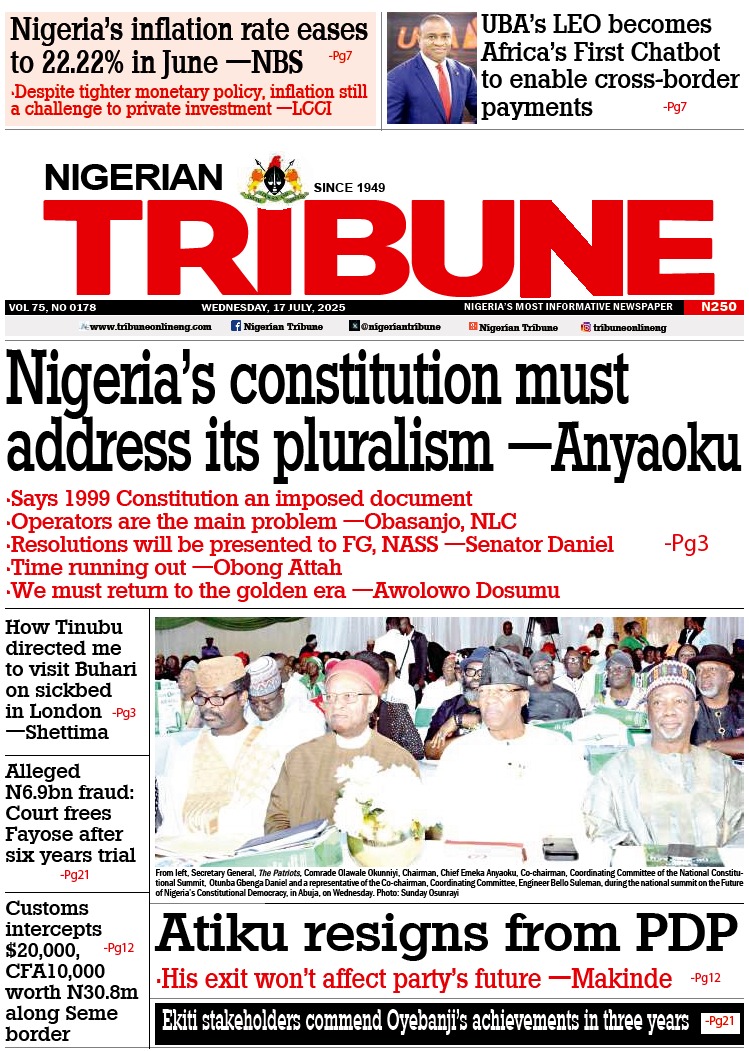 EkitiFutureAge's tweet photo. Our 2025 Roundtable on Political Governance  and Socioeconomic Development in the Capital of our dear state, featured in major newspaper particularly featuring on the front page of @nigeriantribune

https://t.co/8Hi3s8fbTc https://t.co/GRtbNzjIeB