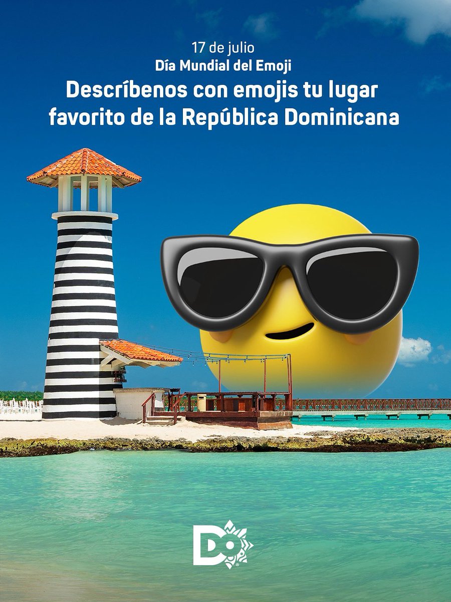 ¡Hoy celebramos el Día Mundial del Emoji! 🤩

Una forma muy común de comunicarnos y expresar lo que sentimos.

Déjanos saber en los comentarios, ¿cuál es tu lugar favorito de la República Dominicana? 😁🇩🇴

#MarcaPaísRD #DíaMundialDelEmoji #RepúblicaDominicana