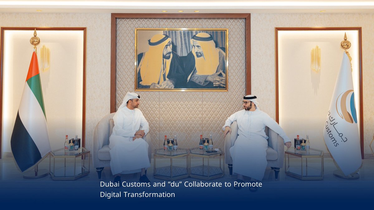 DubaiCustoms's tweet image. His Excellency Dr. Abdulla Busenad, Director General of #DubaiCustoms, received Fahad Al Hassawi, CEO of Emirates Integrated Telecommunications Company @dutweets. This visit comes within the framework of exploring opportunities for joint cooperation and exchange of expertise in…