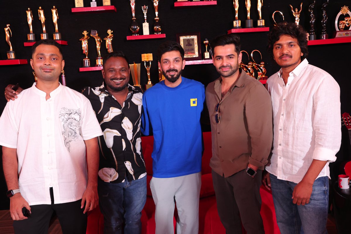 When Energy meets Euphoria ⚡🎶
<a href="/ramsayz/">RAm POthineni</a> × <a href="/anirudhofficial/">Anirudh Ravichander</a> + <a href="/iamviveksiva/">Vivek Siva</a> + <a href="/MervinJSolomon/">Mervin Solomon</a> 

A combo set to rule your playlist and steal your Heart's 💗

Get ready for Musical Melody Madness #NuvvunteChaley 👫❤️

#NuvvunteChaley out on 18th July at 5:04 PM ✨️