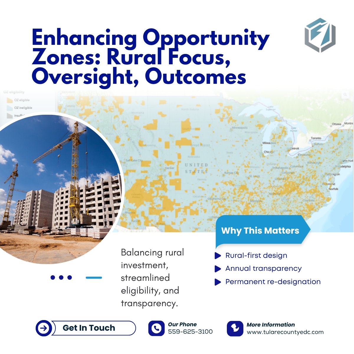EDCTulareCounty's tweet photo. 📢 Big win for rural communities! The latest bill improves Opportunity Zones with more transparency, rural-focused incentives, and permanent status. 🌱📈
Read more from @WaysandMeansGOP: https://t.co/lCPV2HpMZ7 #OpportunityZones #RuralInvestment #EconDev https://t.co/5f4mGF2WhU
