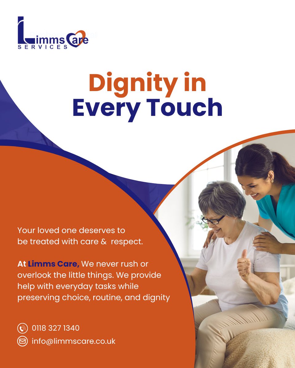 LimmsCare's tweet photo. Your loved one deserves to be treated with care, and respect.
At Limms Care, we never rush or overlook the little things.
We provide help with everyday tasks while preserving choice, routine and dignity.
Because real care uplifts, not just assists.

Contact us now! https://t.co/T4ptF0b5J8