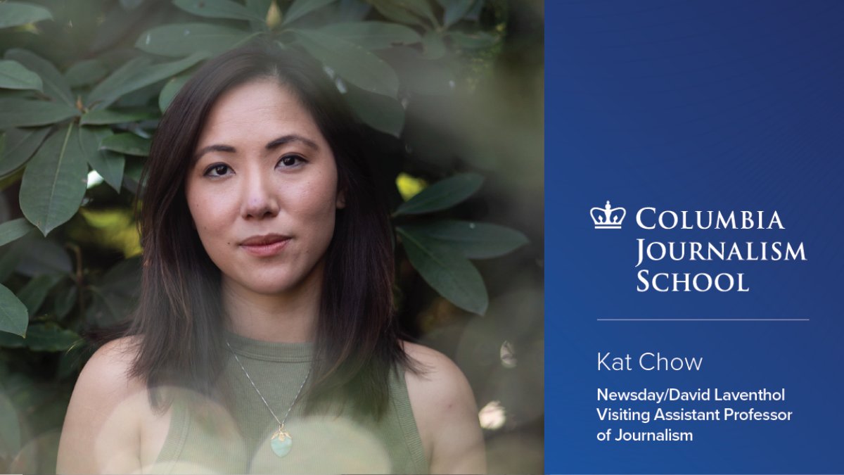 columbiajourn's tweet image. 🎧 Welcoming acclaimed author and audio journalist @katchow as the Newsday/David Laventhol Visiting Assistant Professor of Journalism at Columbia Journalism School!
Read the full announcement: journalism.columbia.edu/news/2025-news…