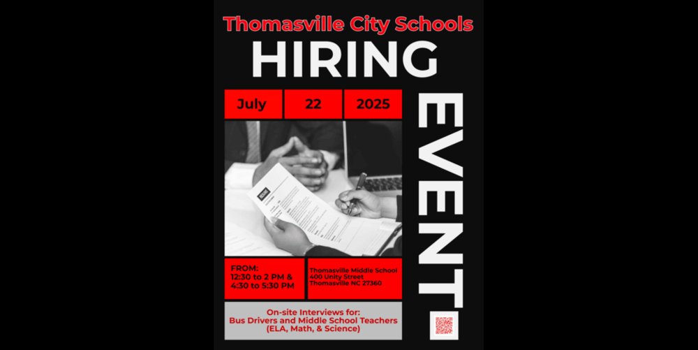 July 22, 2025 TCS Hiring Event tcs.k12.nc.us/o/tcs/article/…