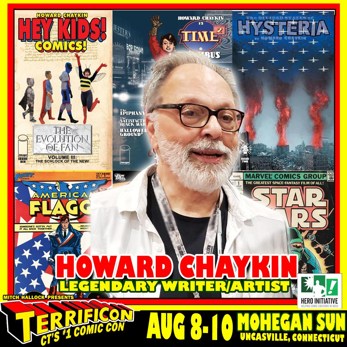 heroinitiative's tweet image. Coming Aug. 8-9-10, one of comics' BEST events is at the Mohegan Sun casino in Uncasville, CT! Howard Chaykin, @TomRaney_art, and MORE will be appearing on behalf of Hero Initiative's @ItsTerrifiCon! Get you here! Tix and info: terrificon.com