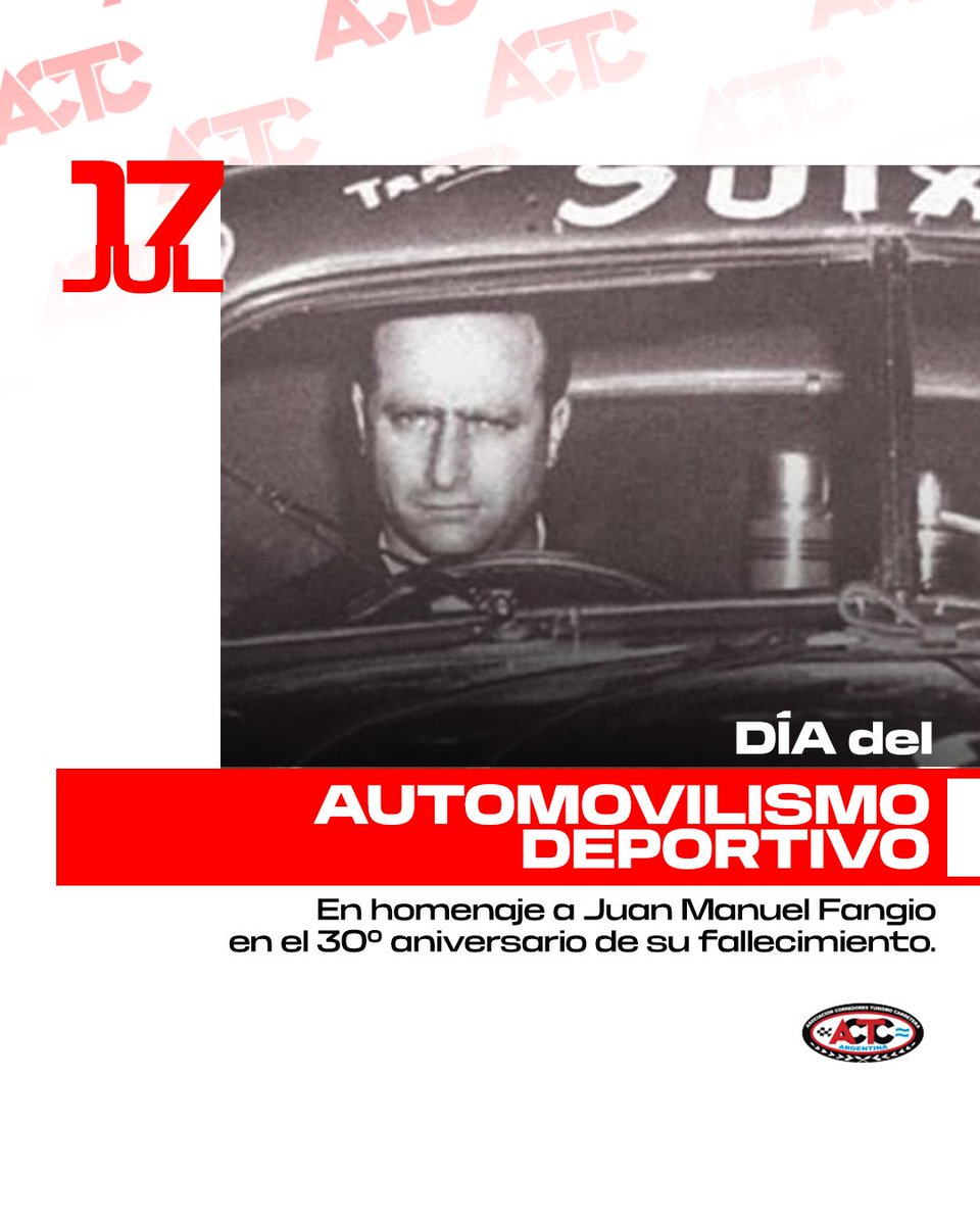 actcargentina's tweet image. 🤗 Para todos aquellos que comparten nuestra pasión, y en especial para el Chueco ♥️, el mejor de todos.

Feliz día del automovilismo deportivo 🏁 les desea la familia de #ACTC 🔥