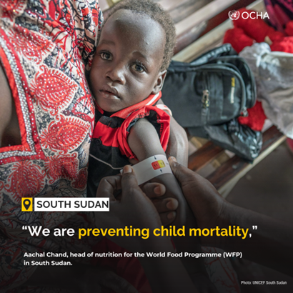 ❗️Over 3M mothers &amp; children in #SouthSudan are at risk of malnutrition, which is more than a quarter of the country’s overall population.

That has made the country a malnutrition flashpoint.

Partners are working collaboratively to tackle this crisis.
wfp.org/stories/wfp-an…