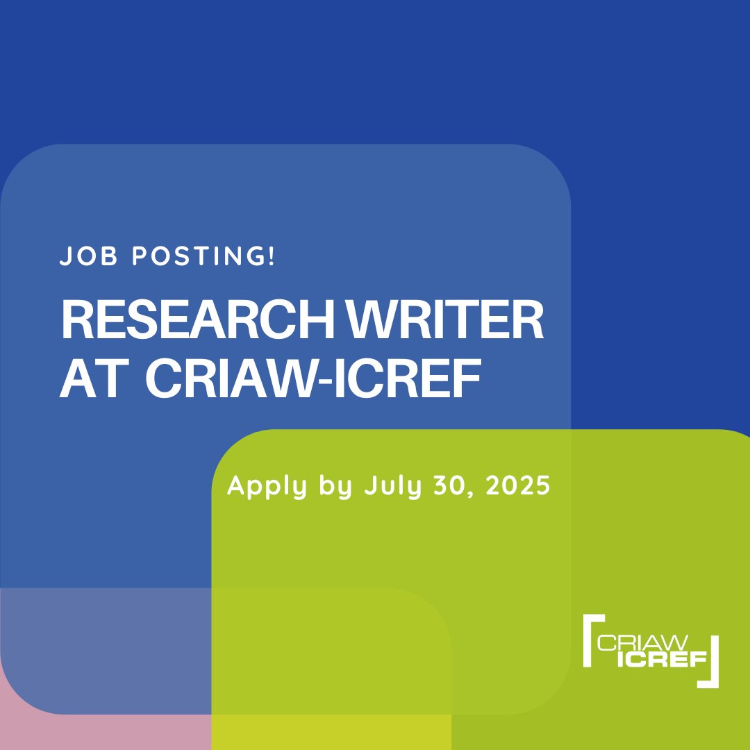 CRIAW-ICREF is hiring a full-time Research Writer! The deadline is July 30, 2025.

Are you interested in research and clear language writing? Do you want to contribute to feminist research with an intersectional lens? Apply for the position: f.mtr.cool/ritclliugt