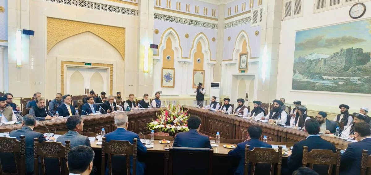AmbassadorSadiq's tweet image. Deputy Prime Minister / Foreign Minister, along with the Foreign Ministers of Afghanistan and Uzbekistan, held a trilateral meeting in Kabul ahead of the signing of the Framework Agreement on the Joint Feasibility Study for Uzbek-Afghan-Pak (UAP) Railway project.
The meeting…