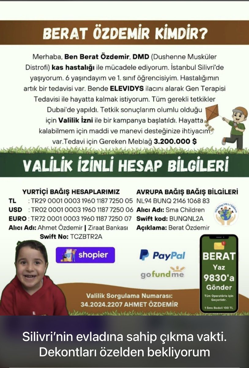 Valilik İzinlidir.(34.2024.2207)
🇹🇷TR29 0001 0003 1960 1187 7250 05
Alıcı: Ahmet Özdemir / Ziraat Bank 
💌 BERAT yaz 9830 a gönder