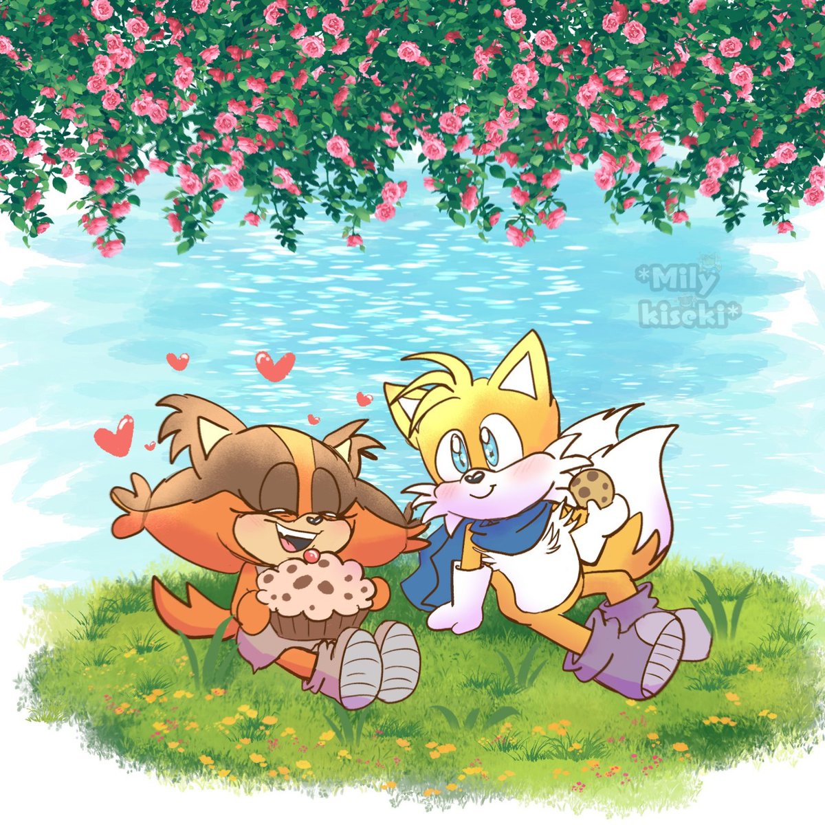 mily_kiseki's tweet photo. Tails and Sticks eating ramen
And on a picnic day 🧡✨

#sticksthebadger #MilesTailsPrower
#TailsTheFox #SonicTheHedgehog #SonicAU #tailsxsticks #sonicboom #sonicdrawing https://t.co/8FGleS3blk