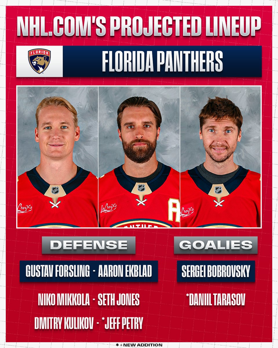 Will it be a three-peat for the <a href="/FlaPanthers/">Florida Panthers</a> with this projected lineup? 😼

Read more from <a href="/NHLdotcom/">NHL.com</a> ➡️ spr.ly/60154hFMc
