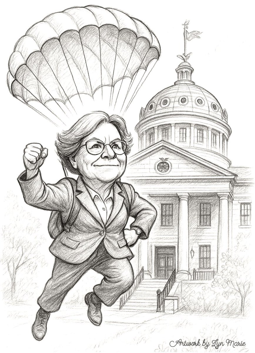LynMari24290294's tweet image. 🪂 Caricature Drop: Dr. Marie Russell — Uninvited, Unbothered, Unstoppable
(Another by popular demand)
Hank Brennan sneered that she "injected herself" into the Karen Read trial.
Wrong. She parachuted in—because the truth sure as hell wasn’t going to walk in by itself.🔥
She…