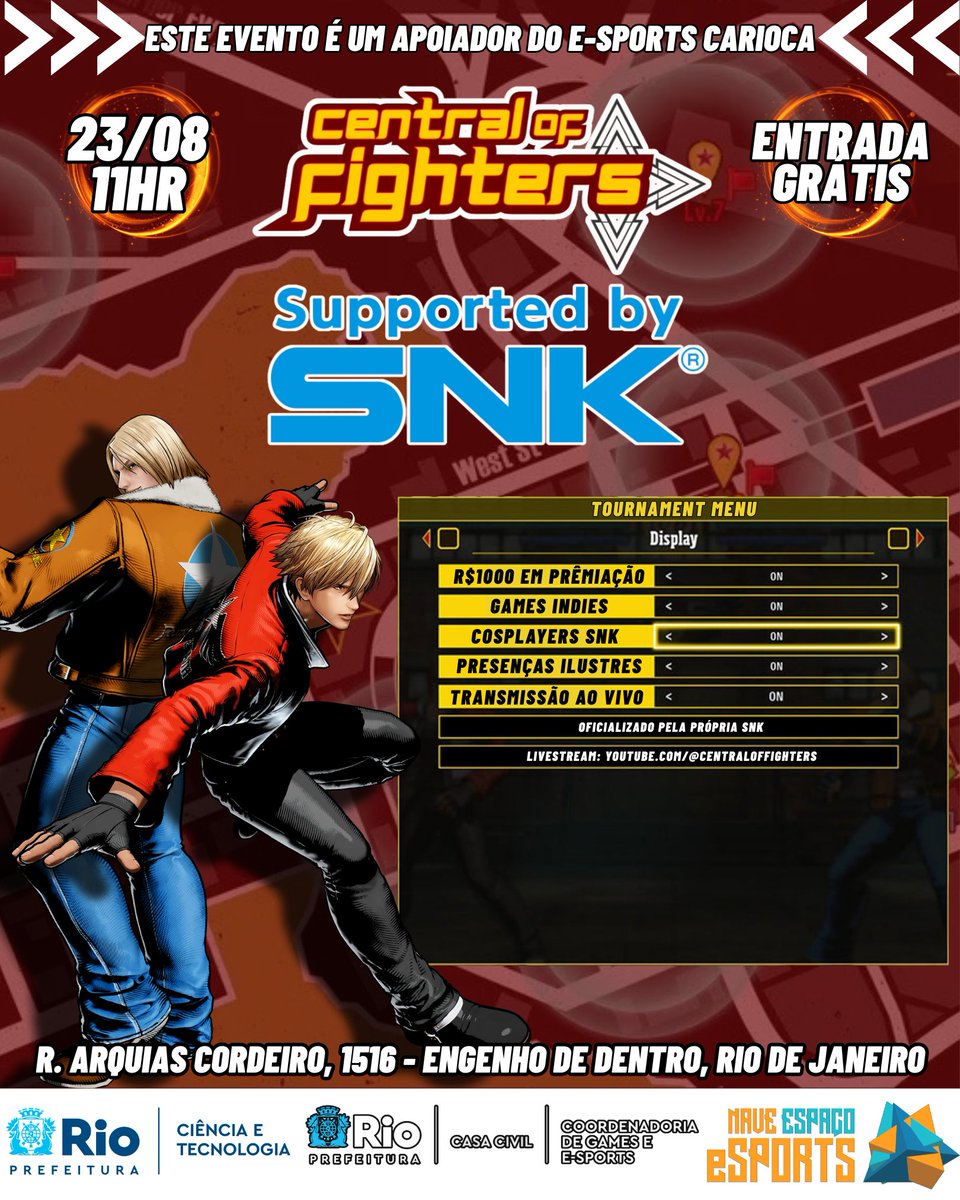 Central of Fighters (@centralfight7) on Twitter photo 🔥ATENÇÃO FIGHTERS🔥
Estamos no hype total para nosso torneio de Fatal Fury City of the Wolves, oficializado pela propria SNK,valendo R$1000, chama no PV
<a href="/AhlexTerry/">AhlexTerry - Pao Pao Café Brasil</a> <a href="/SNKPofficial/">SNK GLOBAL</a> <a href="/FATALFURY_PR/">FATAL FURY: City of the Wolves</a> <a href="/didimokof/">DS | Didimokof</a> <a href="/RenatoCavallera/">Renato Cavallera / Segredos dos Games</a>
#fgc #fighting #game #snk #asia #fatal #fury 🔥ATENÇÃO FIGHTERS🔥
Estamos no hype total para nosso torneio de Fatal Fury City of the Wolves, oficializado pela propria SNK,valendo R$1000, chama no PV
<a href="/AhlexTerry/">AhlexTerry - Pao Pao Café Brasil</a> <a href="/SNKPofficial/">SNK GLOBAL</a> <a href="/FATALFURY_PR/">FATAL FURY: City of the Wolves</a> <a href="/didimokof/">DS | Didimokof</a> <a href="/RenatoCavallera/">Renato Cavallera / Segredos dos Games</a>
#fgc #fighting #game #snk #asia #fatal #fury