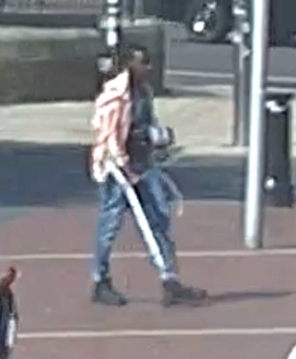 LambethMPS's tweet image. Can you help us locate this suspect? He was captured on CCTV on Wednesday, 16 July causing damage to an exhibition in Windrush Square, Brixton. He is aged 30-40 and carries a walking aid. Please call 101 quoting CAD 5870/16JUL25.
