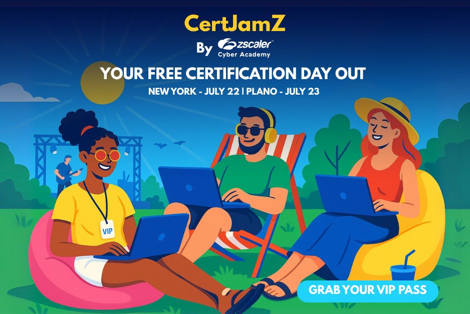 chewievt's tweet image. Here’s a great opportunity to level up your cybersecurity skills with a fun, productive 1-day certification event!

Walk out as a Zscaler Digital Transformation Administrator, equipped with the knowledge to tackle new challenges.

Spots are limited → docs.google.com/forms/d/e/1FAI…