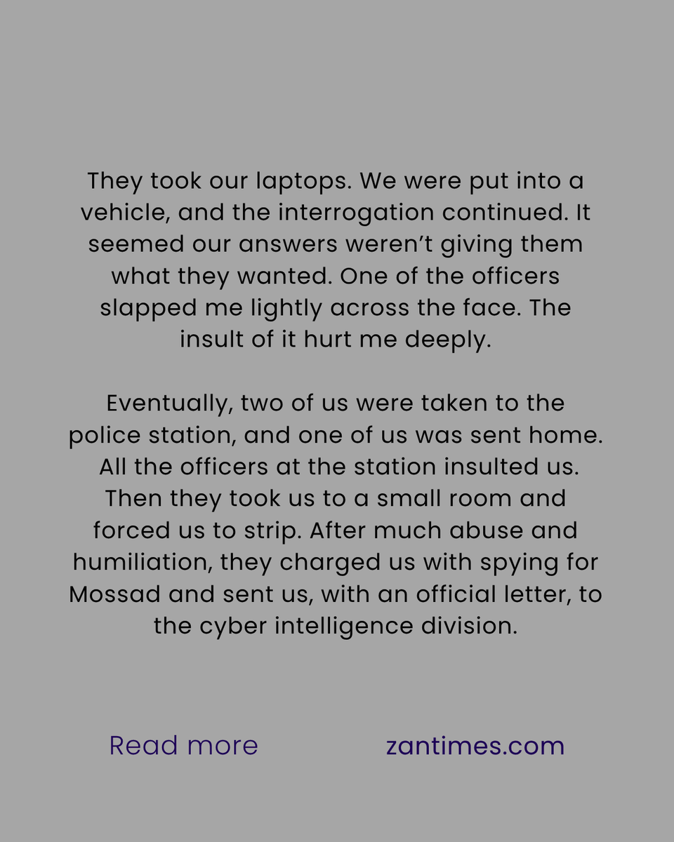 ZanTimes's tweet image. The Iranian officers said, “We can come up with a thousand reasons to keep you and punish you.” Even though we knew there was nothing incriminating on our devices, as the officers said, “Being Afghan is reason enough.”
zantimes.com/2025/07/17/the…
