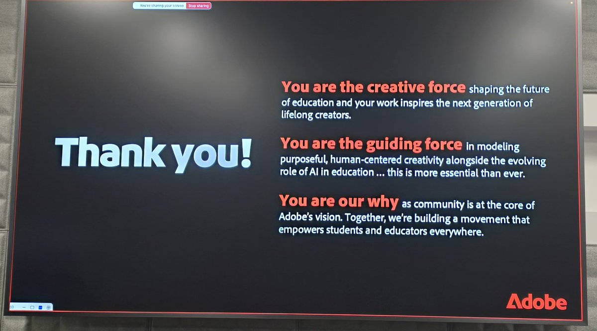 Thank you for having a mindset of opportunity! <a href="/AdobeForEdu/">Adobe For Education</a>