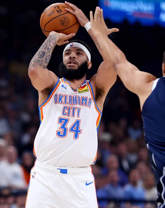 ThunderLead's tweet image. Happy Kenrich Williams Day, Oklahoma City!
Acquired as a fill-in inside the 2021 Steven Adams trade, Kenny has become a staple of Thunder culture.
He is the third-longest tenured player on the team, only behind Lu Dort and SGA.
He played HUGE minutes throughout the Finals Run.