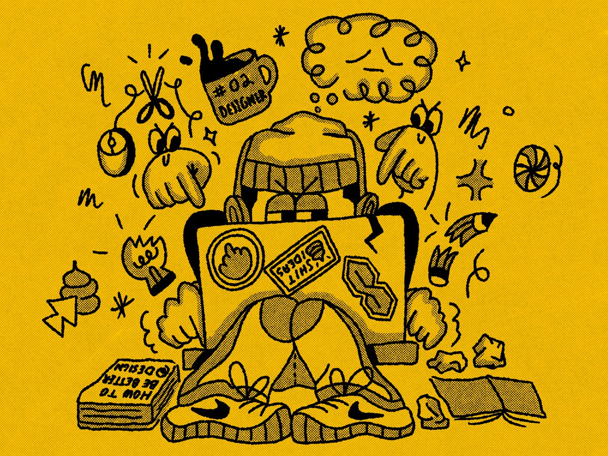 Been in a creative rut lately so I wanted to poke fun at it by being somewhat creative.