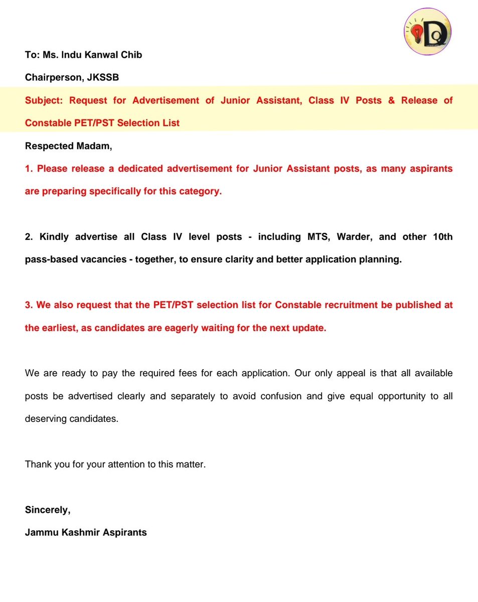 #YouthWaitingJKSSB
Highlight the frustration and long wait of Jammu &amp; Kashmir youth.
<a href="/jkssbofficial/">JKSSB Official</a> <a href="/indukanwal/">indu chib</a>
Dear <a href="/CM_JnK/">Office of Chief Minister, J&K</a> <a href="/OfficeOfLGJandK/">Office of LG J&K</a> <a href="/OmarAbdullah/">Omar Abdullah</a>  <a href="/Surinderch55/">Surinder Choudhary</a> 
Kindly also pay some attention to our concerns#JKSSB #UnemploymentinJammuKashmir #JKStudents <a href="/Surinderch55/">Surinder Choudhary</a>