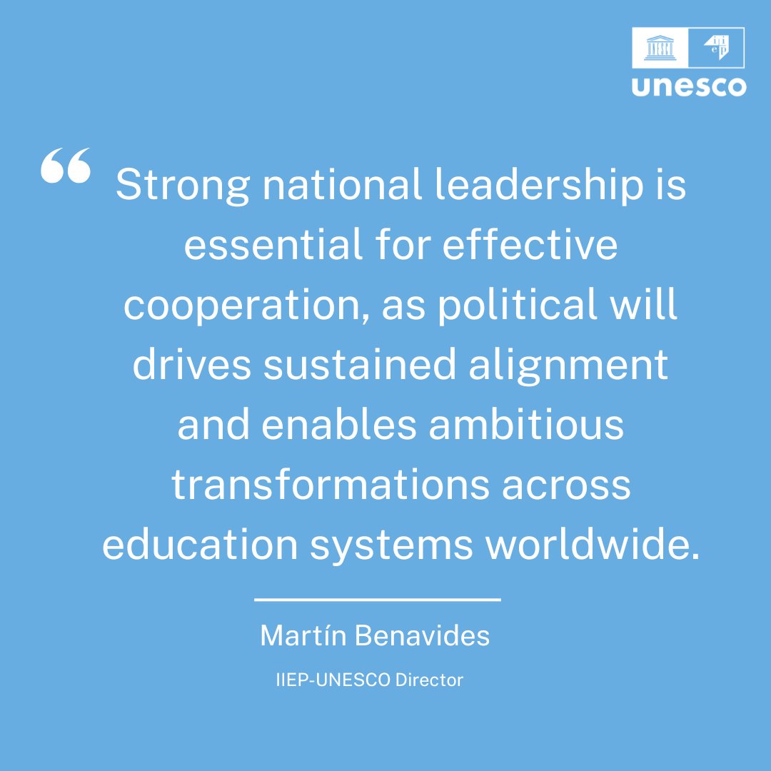IIEP_UNESCO's tweet image. “At a time when every resource counts, we must optimize the impact of every investment in education. Strong national leadership is the cornerstone of that,” said IIEP Director Martín Benavides.
More in our 🆕 policy brief with @AFD_en: bit.ly/3ZUWvzI
#FundEducation