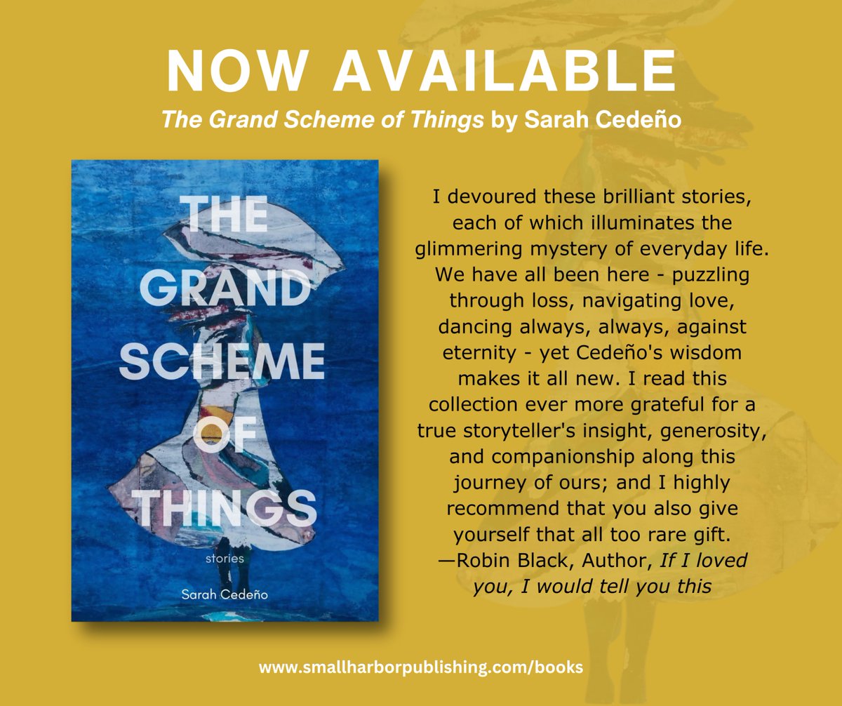 harbor_review's tweet image. Just released! The Grand Scheme of Things by Sarah Cedeño is now available. These stunning short stories illuminate the mystery of everyday life with heart, insight, and unforgettable storytelling.
🔗 Order your copy today: smallharborpublishing.com/books/the-gran…
#ShortStories #NewRelease