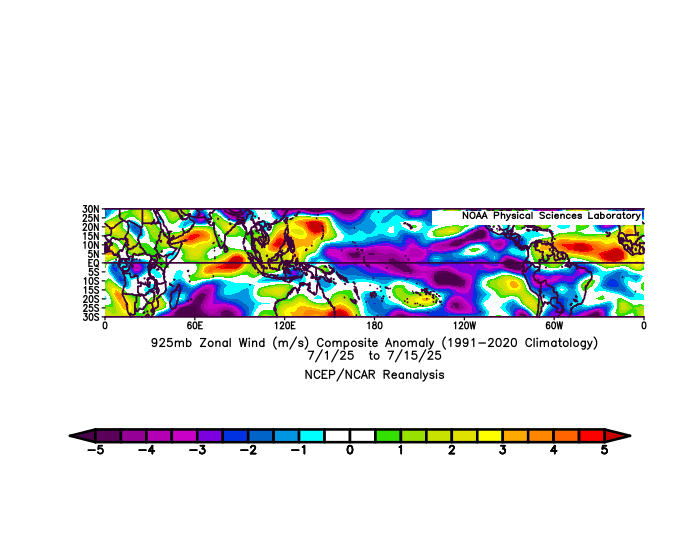 AndyHazelton's tweet image. Recent trade wind patterns (weakened across the Atlantic, stronger across the East Pacific) have led to warming of the Atlantic MDR and cooling of ENSO. The Atlantic is now slightly warm relative to the global tropics, in a more favorable configuration than we've seen since…