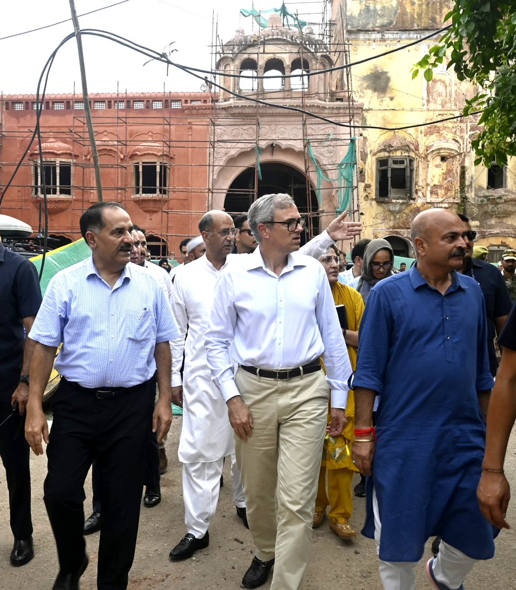 CM <a href="/OmarAbdullah/">Omar Abdullah</a> reviewed restoration work at the historic Mubarak Mandi Complex, emphasizing timely completion and enhancing its heritage appeal. He called for making the central courtyard a public attraction, improving accessibility, and promoting Dogra crafts to revive