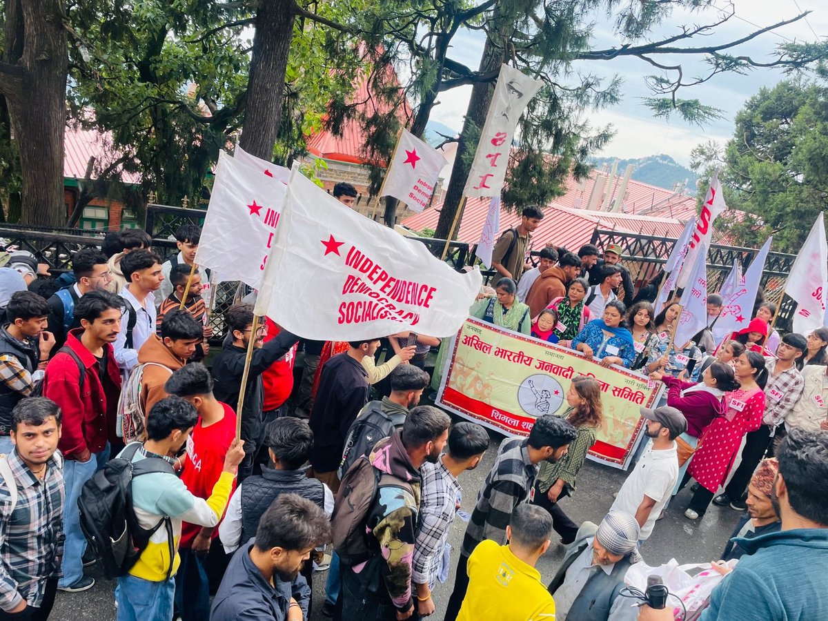 SFI Himachal Pradesh rises against sexual violence across campuses! 

From Odisha to Shimla — we demand justice, accountability &amp; safety for all students. ✊