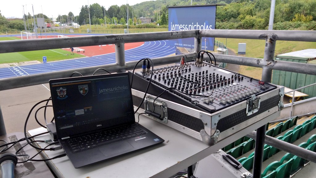 We are all setup with PA, Big Screen &amp; AV at the cardiff international stadium, for <a href="/PenybontFC_/">Penybont FC</a> 1st home european game. Good luck watch it on <a href="/S4C/">S4C 🏴󠁧󠁢󠁷󠁬󠁳󠁿</a> if you cant make it 💙