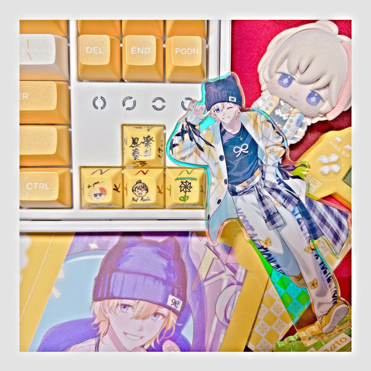 3周年グッズ届いた〜！一番楽しみにしてたキーキャップはさっそく奏斗