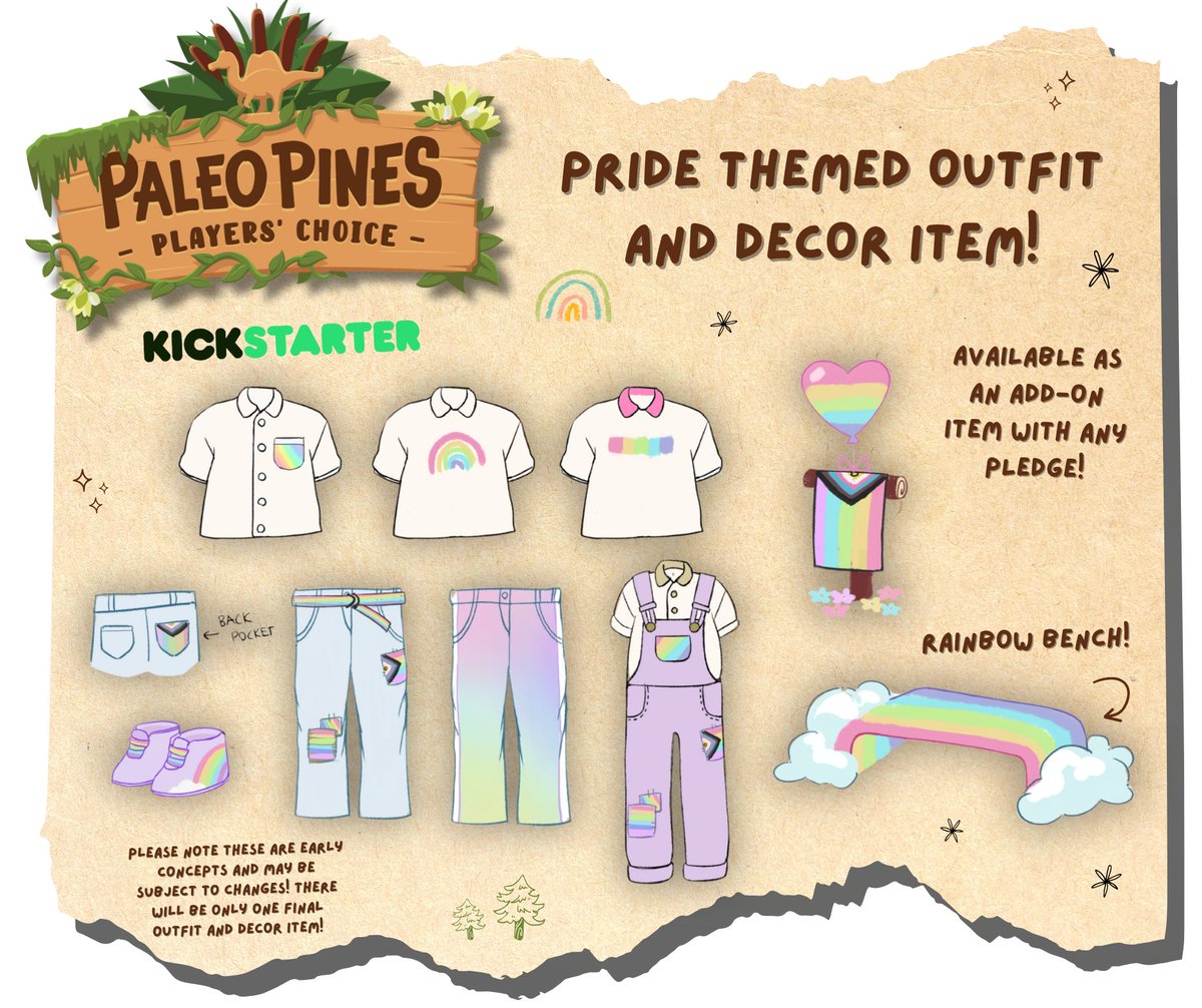 PaleoPines's tweet image. These are simply too gorgeous to not share with you all! ๐ Our concept artist Elain has well and truly blown us away with these outfit concepts! Want to get your player into one of these? Add your desired add-on onto your pledge via our Kickstarter! bit.ly/3HlOPzZ