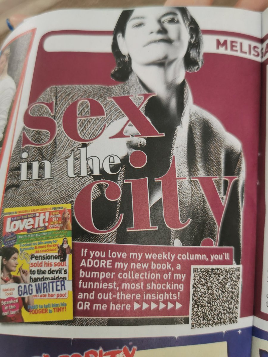 In this week's Love it! A QR code that sends you straight to my book. Thrilling.