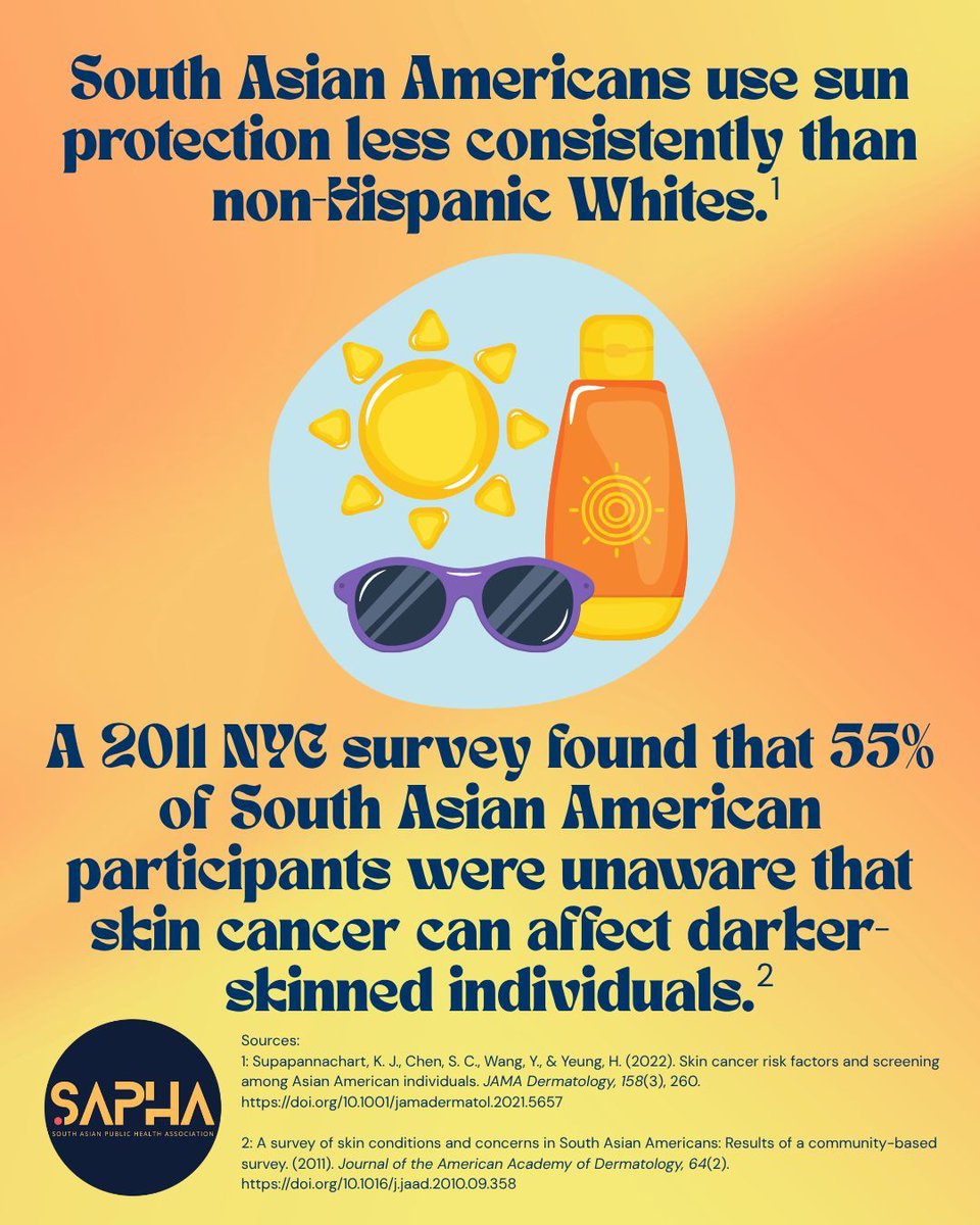 SAPHAinfo's tweet image. Did you know that even darker-complexioned individuals are at risk of developing skin cancer? 🤯 Skin cancer is the most common type of cancer, but also one of the most preventable. Make sure to use sun protection anytime the UV index is above 3! 🌞